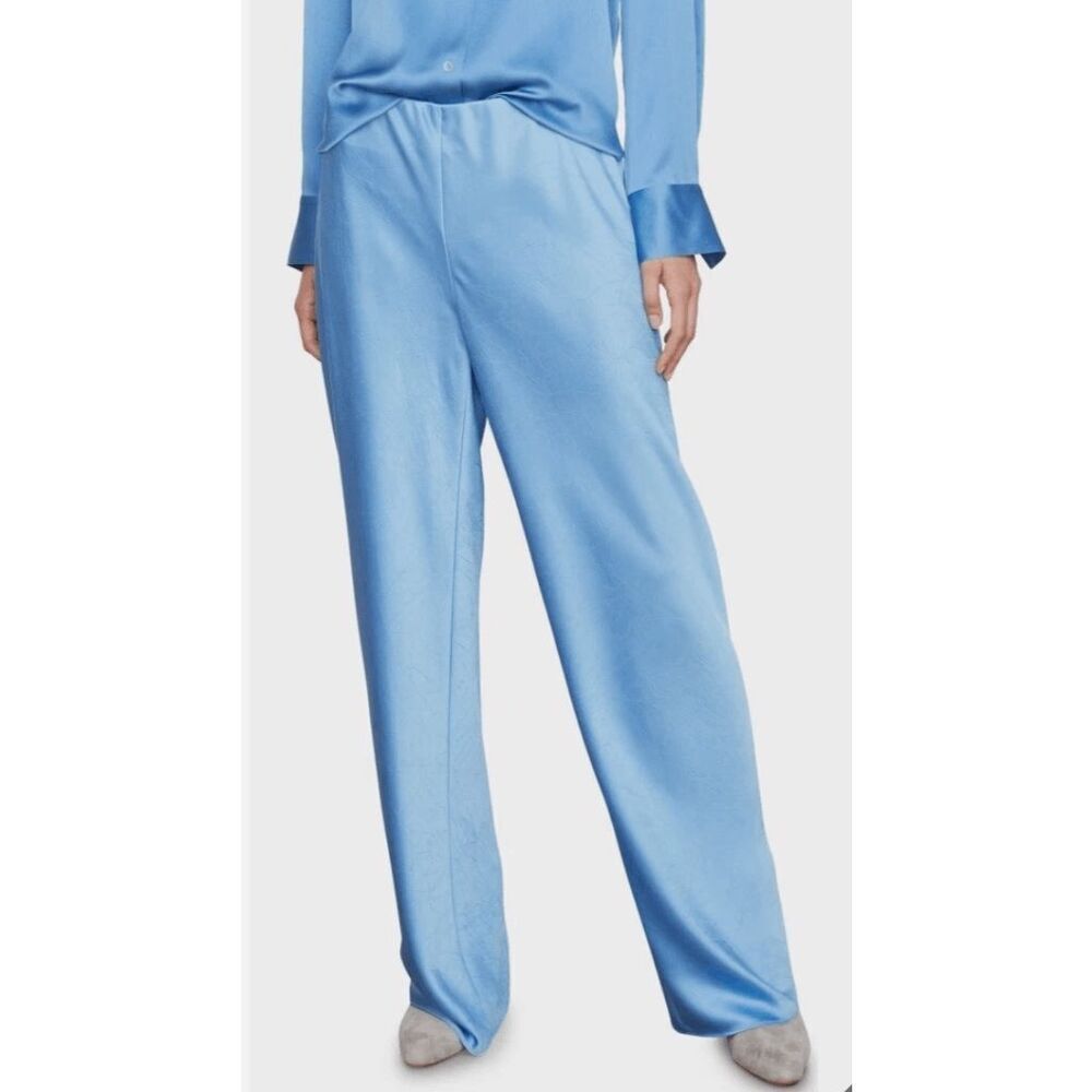 Vince Bright Bias Trousers light blue Satin 3XL